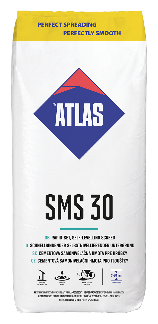 ATLAS SMS 30 (nivelačka cementová 3-30mm)/25kg 48ks/pal - Parapetrol