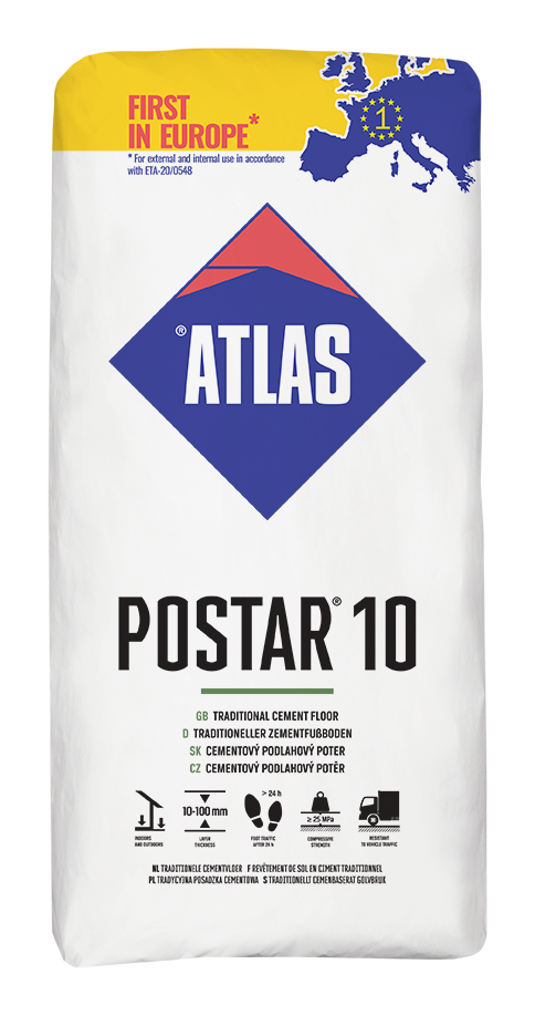 ATLAS Postar 10 klasický cementový poter/25kg - Parapetrol