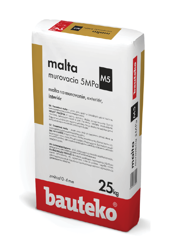 BAUTEKO murovacia malta 5MPa 910-1/25 - Parapetrol