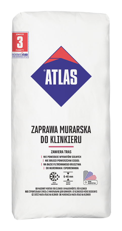 ATLAS murovacia malta DO KLINKIERU, 371 grafitová/25kg