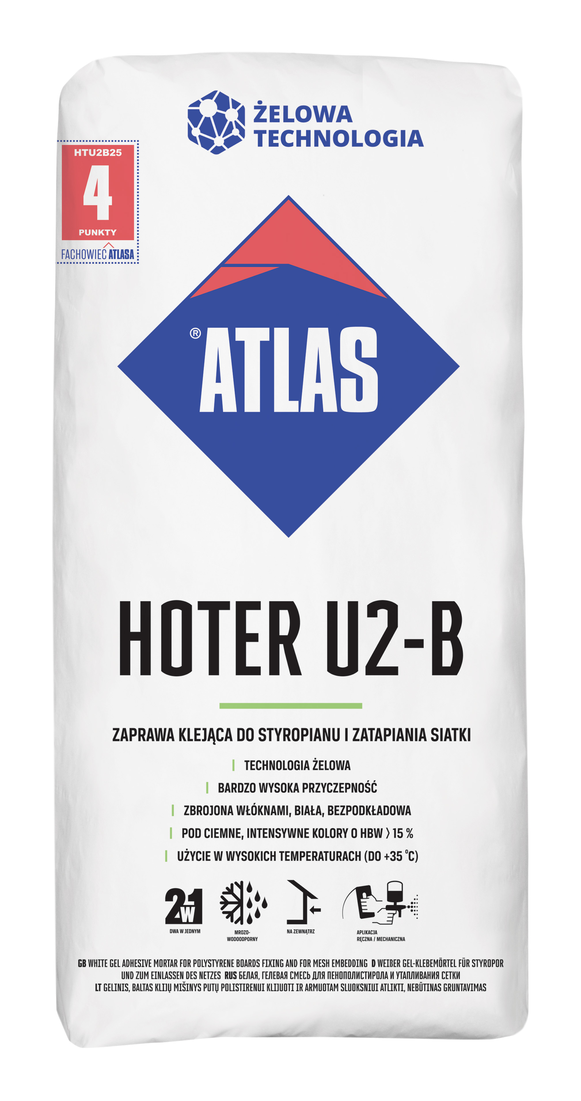 ATLAS HOTER U2-B biely/25kg