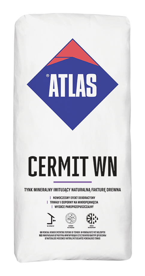 ATLAS CERMIT WN tenkovrstvová min. omietka, vzor dreva/25kg