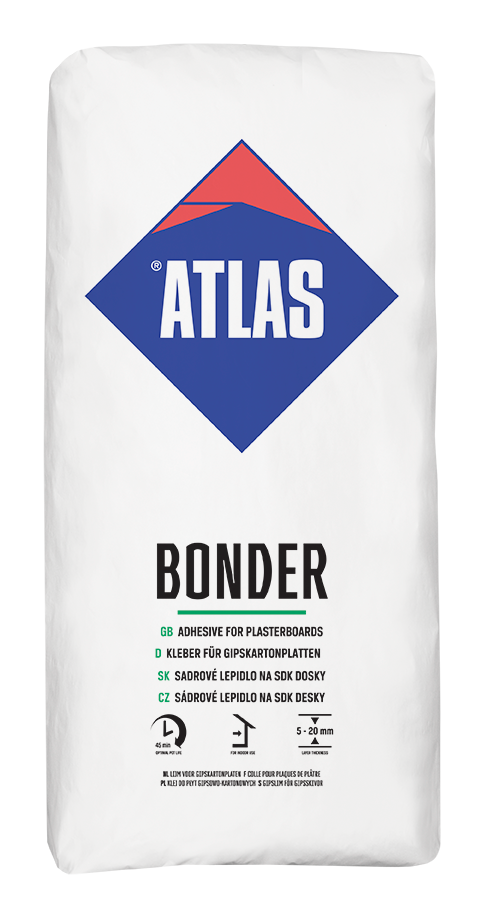 ATLAS Bonder sádrové lepidlo na SDK dosky/25kg