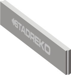 STADREKO Obrubník parkový 100x20x5 sivý  rovný
